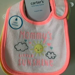 Carters baby girl bibs